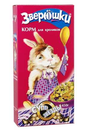 Зоомир "Зверюшки" Корм для кроликов пакет, 450 гр
