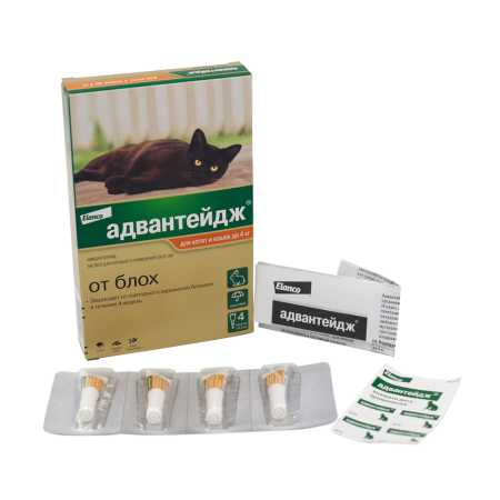 фото Капли от блох Elanco Адвантейдж ® 40 для кошек до 4 кг 4 пипетки, в упаковке