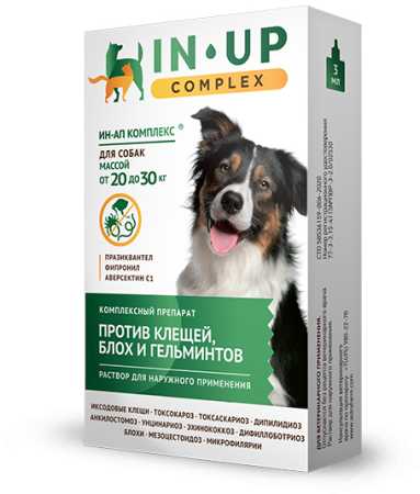 Капли ИН-АП комплекс для собак 20-30 кг, 3 мл