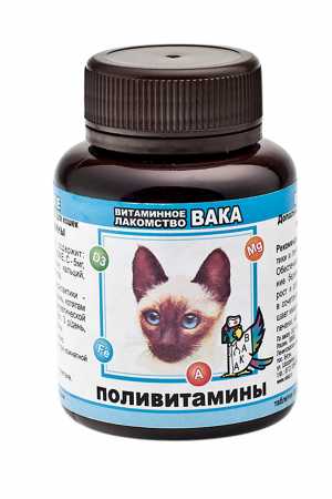 Витамины для кошек Вака поливитамины, 80 таб.