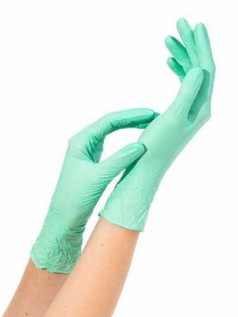 Перчатки смотровые нитриловые неопудр. NitriMax 50 пар, размер: XL, цвет: зеленые