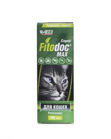 Антипаразитарное средство "Fitodoc  Max" спрей репелентный для кошек, 100 мл