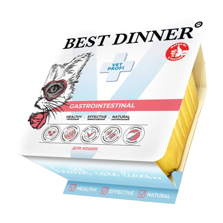 Влажный корм Best Dinner Vet Profi Gastrointestinal паштет с курицей для кошек, 100 г