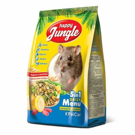 Happy Jungle Корм для декоративных крыс, 400 г