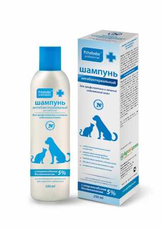 Шампунь для животных Пчелодар хлоргексидиновый с антибактериальным эффектом, 250 мл