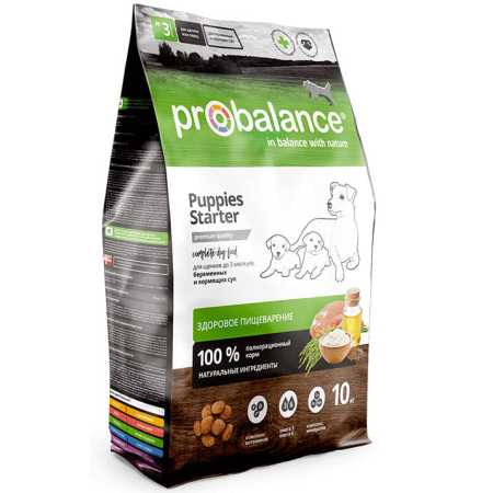 Probalance ® Puppies Starter Корм сухой для щенков до 3-х месяцев пакет, 10 кг