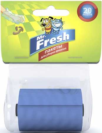 Mr.Fresh Пакеты для уборки фекалий, рулон 20 пакетов