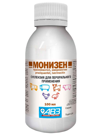 Монизен, суспензия для перорального применения, 100 мл