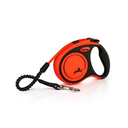 Поводок-рулетка Flexi Xtreme tape S 5m 20 kg black/ orange