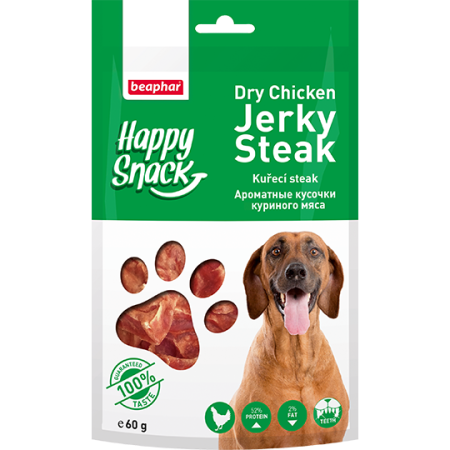 Ароматные кусочки куриного мяса Happy Snack для собак, 60 г
