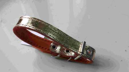 фото Ошейник, ширина 25мм, двухслойный, с украшениями укр/латун. 3132