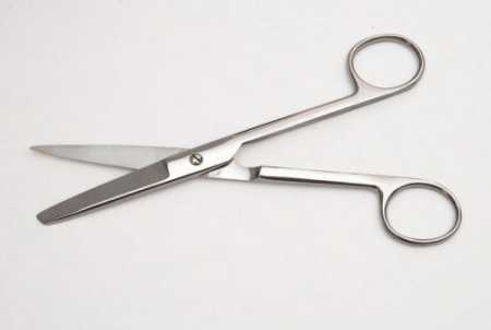 Ножницы хирургические, прямые, с одним острымконцом 170 мм.