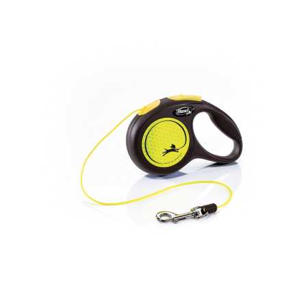 Поводок-рулетка Flexi New Neon cord XS 3m 8kg yellow