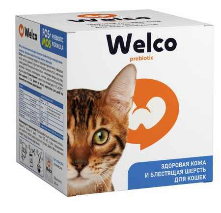 Welco Лакомство для кошек "Здоровая кожа и блестящая шерсть" упаковка, 7 пакетов