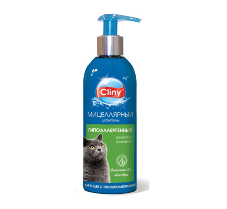 Cliny ® Шампунь для кошек с чувствительной кожей Гипоаллергенный, 200 мл