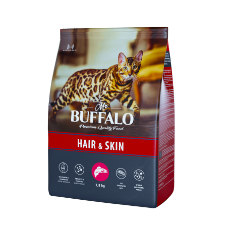 Mr.Buffalo Adult Hair & Skin Корм для  кошек лосось 1,8кг