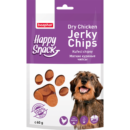 Мягкие куриные чипсы Happy Snack для собак, 60 г