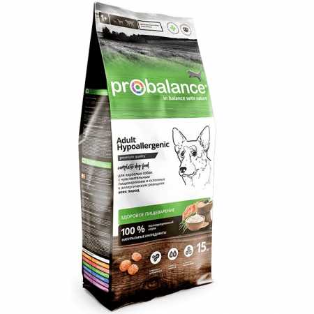 ProBalance ® Hypoallergenic сухой корм для взрослых собак всех пород, 15 кг пакет