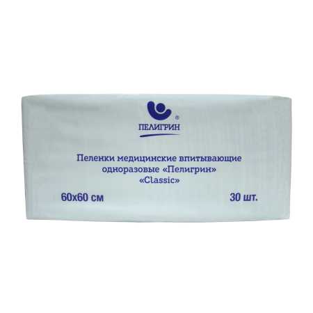 Пелигрин Пеленки впитывающие 60х60см №30 Classic (2капли)
