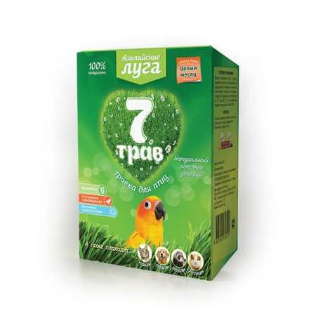 Альпийские луга Травка для птиц  "7 трав" лоток, 50 г