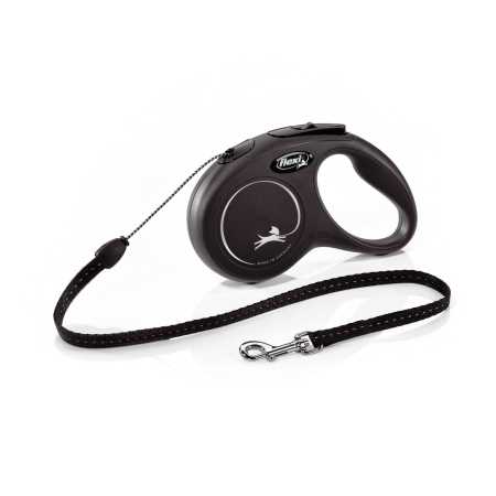 Поводок-рулетка Flexi New Classic cord S 5m 12 kg black