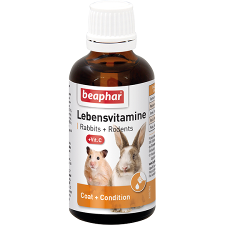 Кормовая добавка Beaphar Lebensvitamine для грызунов и кроликов, 50 мл