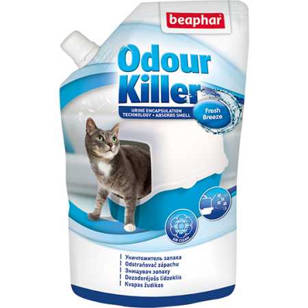 Средство для уборки Beaphar "Odour Killer" Уничтожитель запаха для  кошачьих туалетов пакет,  400 гр