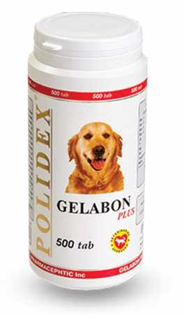Polidex для собак "Полидэкс Гелабон плюс", 500 таб.