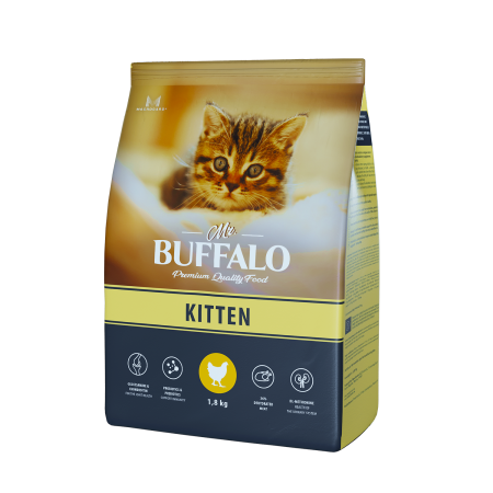 Mr.Buffalo Kitten Корм для котят курица 1,8кг