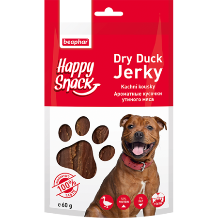 Ароматные кусочки утиного мяса Happy Snack для собак упак. 60 г.