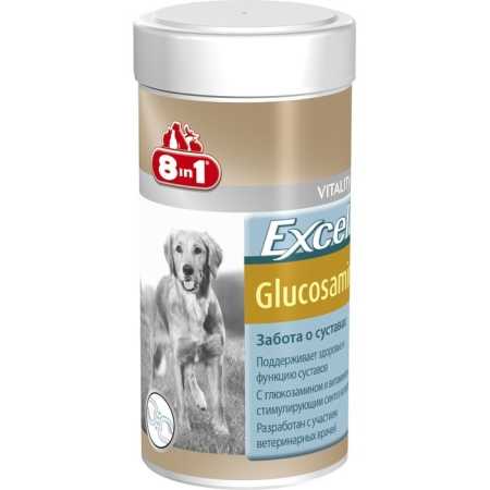 Кормовая добавка 8в1 Эксель Глюкозамин для собак, 110 таб.
