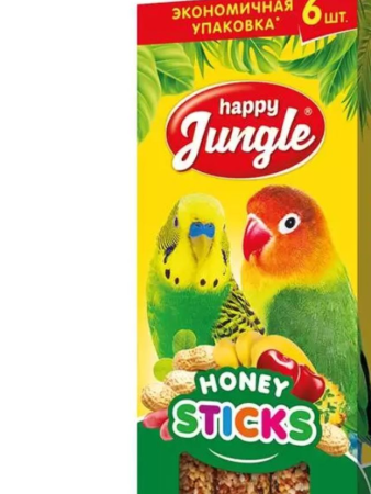 Happy Jungle Палочки для птиц медовый микс 6 шт, 180 гр