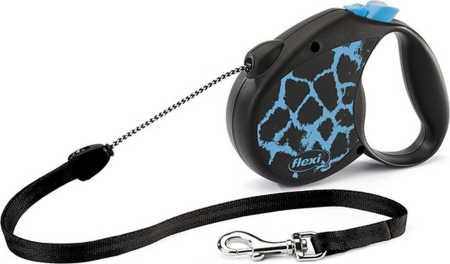 Поводок-рулетка Flexi Safari cord S 5m 12 kg blue Giraffe