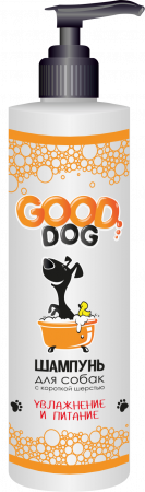 Шампунь для собак GOOD DOG с короткой шерстью,  увлажнение и питание, 250 мл