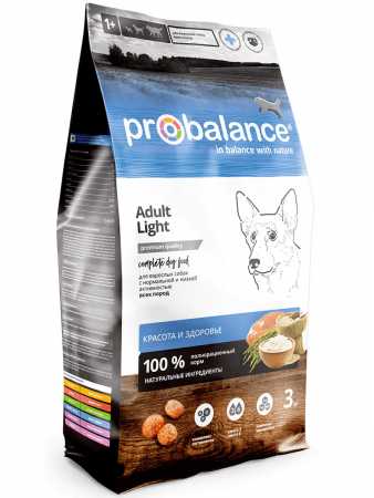 ProBalance ® сухой корм Adult Light для взрослых собак всех пород пакет, 3 кг