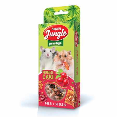 Happy Jungle Престиж Корзинки для грызунов мед+ягоды упаковка, 3 шт