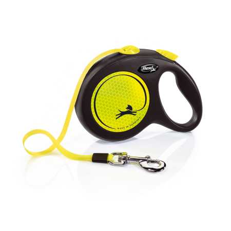 Поводок-рулетка Flexi New Neon tape L 5m 50kg yellow