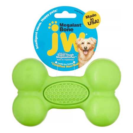J.W. Игрушка для собак "Косточка суперупругая Мегаласт" резина большая, 16 см