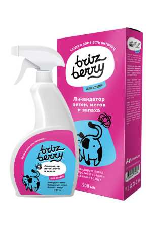 Brizberry Ликвидатор пятен, меток и запаха для кошек (в пачке), 500 мл