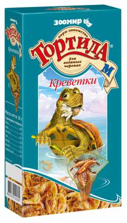 Зоомир "Тортила-М креветки" корм-лакомство для водяных черепах упаковка, 50 г