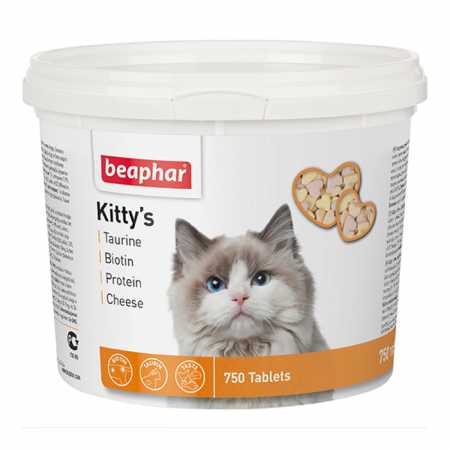 Кормовая добавка Beaphar Kittys Mix комплекс для кошек, 750 таб.