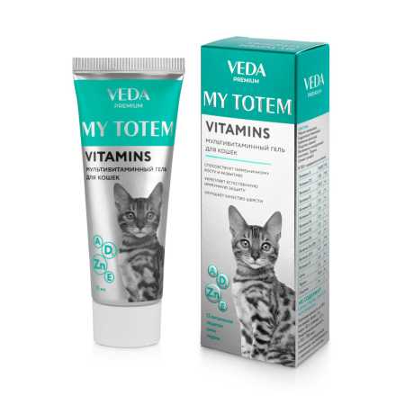 My Totem Vitamins мультивитаминный гель для кошек  туба, 75 мл