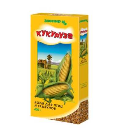 Зоомир "Кукуруза" для птиц и грызунов пакет, 400 гр