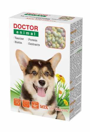 Мультивитаминное лакомство Doctor Animal Mix, для собак, 120 шт