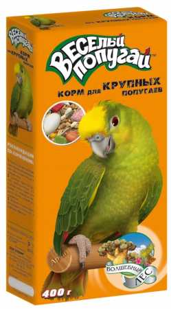 ЗООМИР "Веселый попугай" корм для крупных попугаев пакет, 400 гр