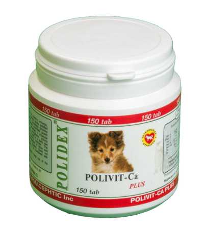 Polidex ® "Поливит Кальций плюс" для собак упаковка, 150 таб