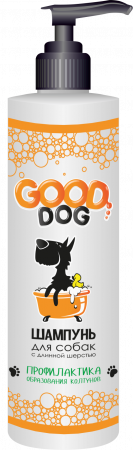 Шампунь для собак GOOD DOG с длинной шерстью от  колтунов, 250 мл