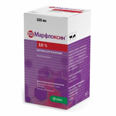 Марфлоксин ® 10% раствор для инъекций флакон, 100 мл