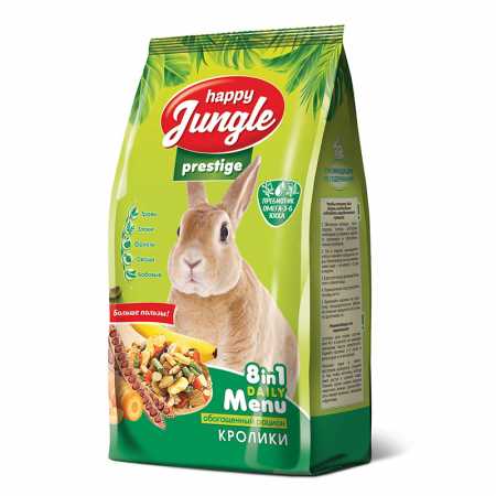Happy Jungle Престиж Корм для кроликов пакет, 500 гр