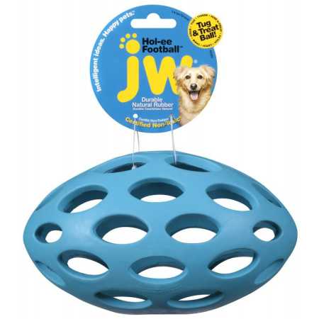 J.W. Игрушка для собак "Мяч для регби сетчатый" каучук малый, 12 см